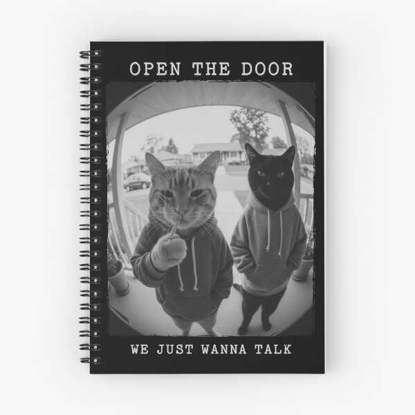 Item preview, Open The Door We Just Wanna Talk Funny Cats designed and sold by d247.
