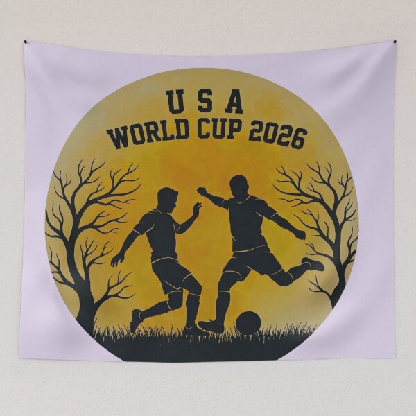 Item preview, USA Soccer World Cup 2026 Retro Silhouette Graphic designed and sold by BLUESKY11a.