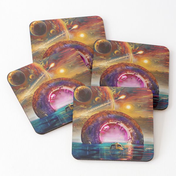 Item preview, Circular neon portal on the horizon designed and sold by JaN44Fotografia.
