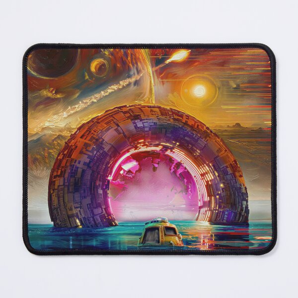 Item preview, Circular neon portal on the horizon designed and sold by JaN44Fotografia.