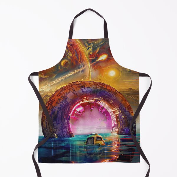 Item preview, Circular neon portal on the horizon designed and sold by JaN44Fotografia.