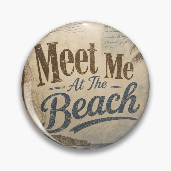 Item preview, Meet Me At The Beach — Vintage Sepia Collage, Distressed Tritone Beach Graphic designed and sold by Jandedan.