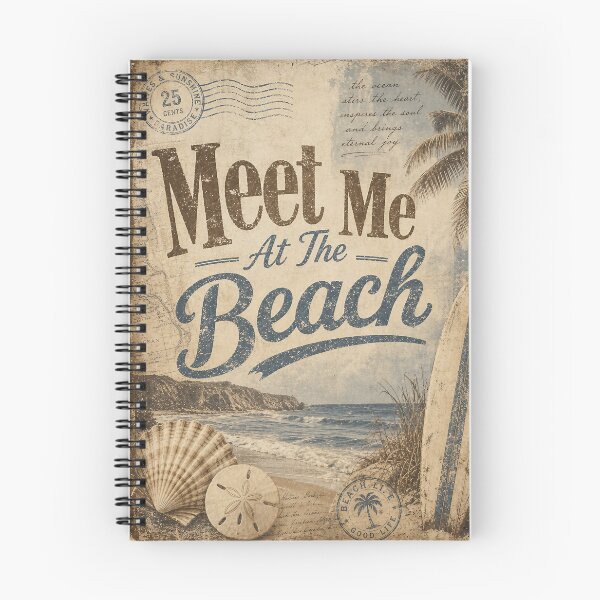 Item preview, Meet Me At The Beach — Vintage Sepia Collage, Distressed Tritone Beach Graphic designed and sold by Jandedan.