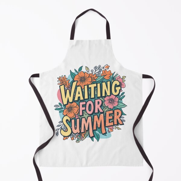 Item preview, Waiting For Summer Floral Retro Typography Print designed and sold by FAGMAVisuals.