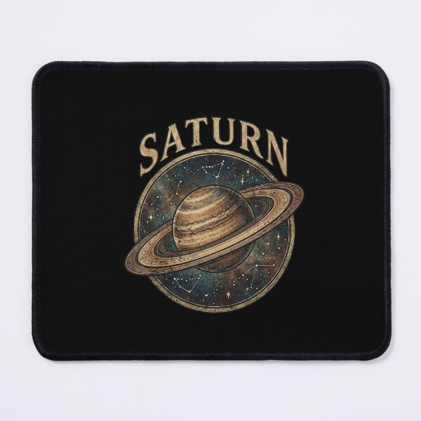 Item preview, Vintage Saturn Planet Retro Astronomy Emblem designed and sold by ZENVIRART.