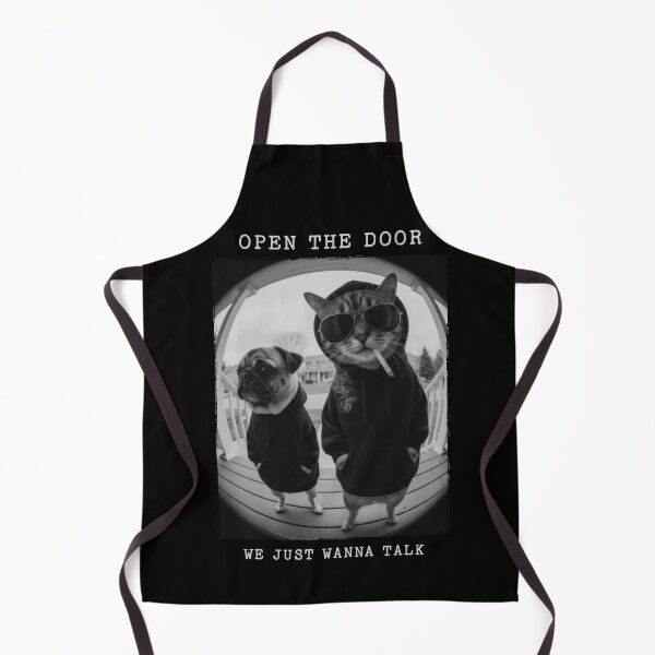 Item preview, Open Door We Just Wanna Talk Cat Pug Squad designed and sold by d247.