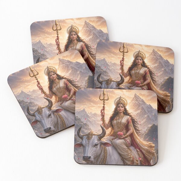Item preview, Shailaputri Goddess Navratri Wall Art | Dussehra Divine Devi Artwork | Himalayan Shakti Poster designed and sold by Homyar.