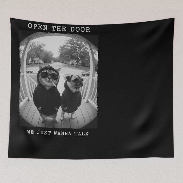 Item preview, Open The Door Funny Cat Pug Hoodie Pets designed and sold by d247.