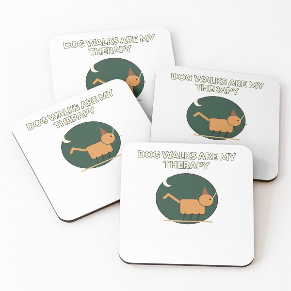Item preview, Dog Walks Are My Therapy - Cute Dog Lover Walking Design designed and sold by Cozy Oddities Studio.