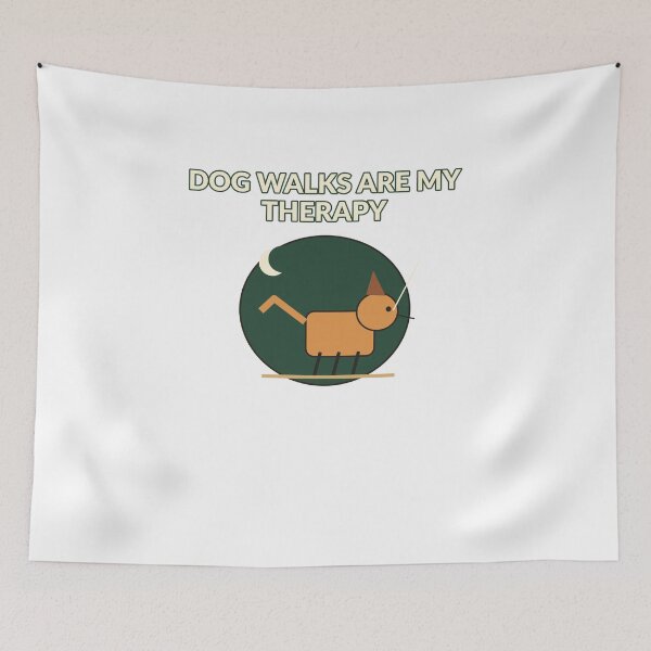 Item preview, Dog Walks Are My Therapy - Cute Dog Lover Walking Design designed and sold by Cozy Oddities Studio.