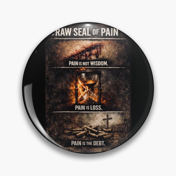 Item preview, Raw Seal of Pain Brutalist Dark Aesthetic Graphic Tee designed and sold by MarioZ137.