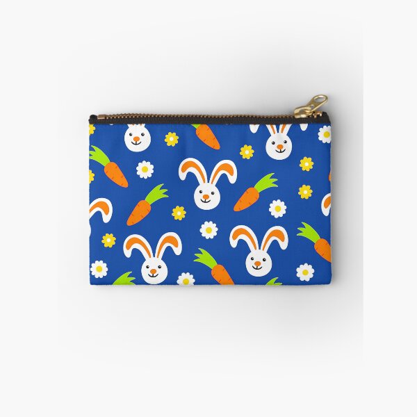 Item preview, Easter Bunnies With Carrots Pattern On Blue designed and sold by DEC02.
