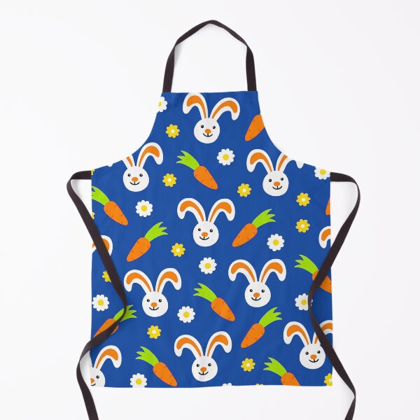Item preview, Easter Bunnies With Carrots Pattern On Blue designed and sold by DEC02.