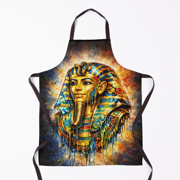 Item preview, Melting Golden Tutankhamun Mask – Liquid Gold Pharaoh Ancient Egypt Art designed and sold by GulfSignature.