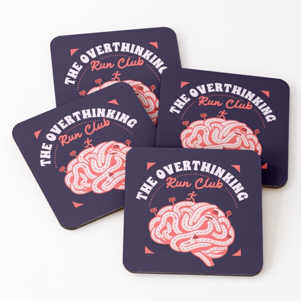 Item preview, The Overthinking Run Club Mental Health Art designed and sold by LinaValearte.