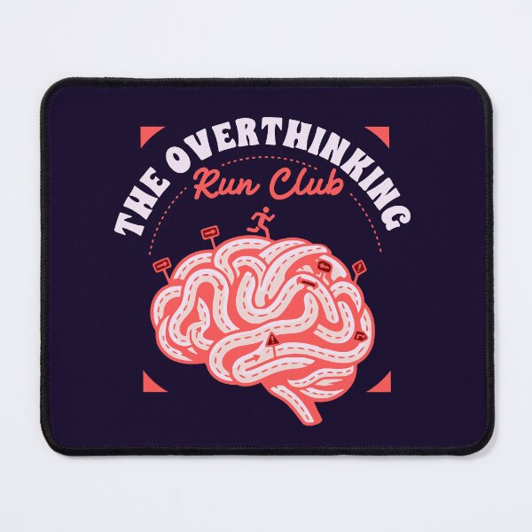 Item preview, The Overthinking Run Club Mental Health Art designed and sold by LinaValearte.