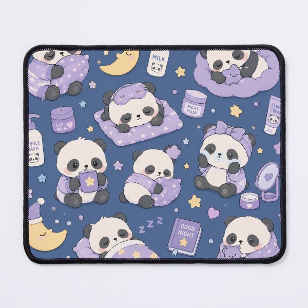 Item preview, Sleepy Panda Night Routine Pattern designed and sold by Soft Berry Studio.