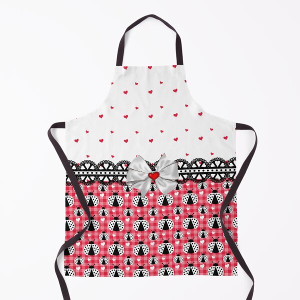 Item preview, Cute White Ladybug and Red Heart Pattern designed and sold by purplesensation.