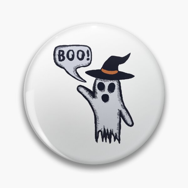 Item preview, Boo Ghost With Witch Hat designed and sold by TheRainFamily.