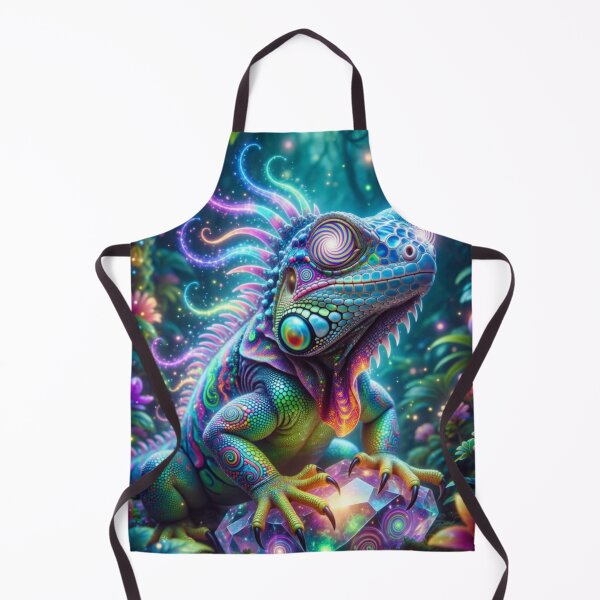 Item preview, Psychedelic Rainbow Iguana | Magical Crystal Jungle Fantasy Art designed and sold by bewitchedcuties.