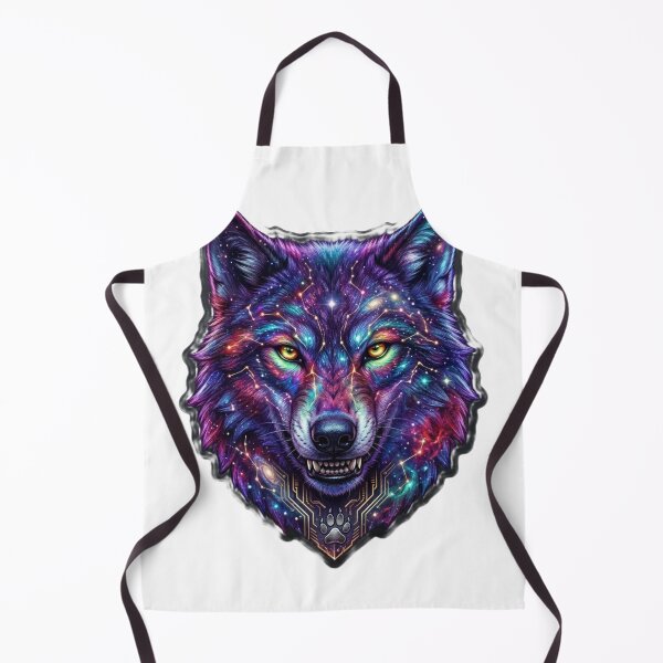 Item preview, Cosmic Galaxy Wolf Abstract Colorful Art designed and sold by JeevanStickers.