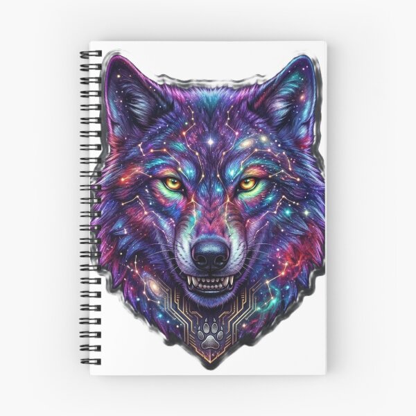 Item preview, Cosmic Galaxy Wolf Abstract Colorful Art designed and sold by JeevanStickers.