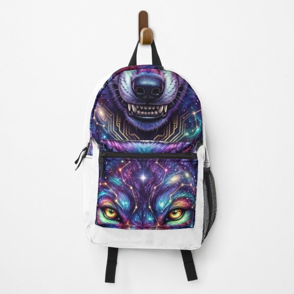 Item preview, Cosmic Galaxy Wolf Abstract Colorful Art designed and sold by JeevanStickers.