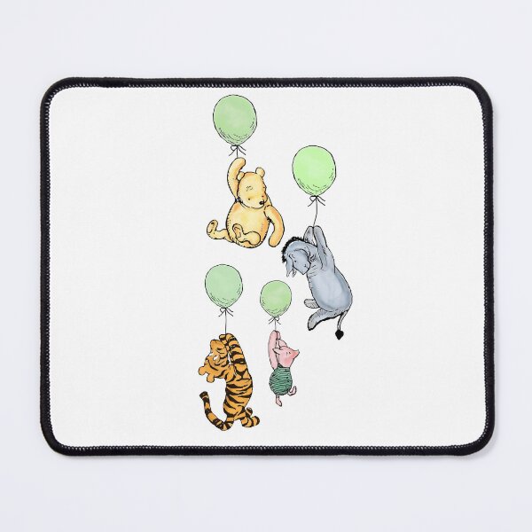 Item preview, Classic Winnie the Pooh Green Balloons designed and sold by ColorFlowArt.