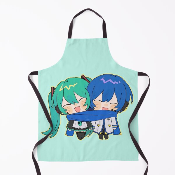 Item preview, Hatsune Miku and Kaito share a tender hug with a scarf designed and sold by loveiscosmic.