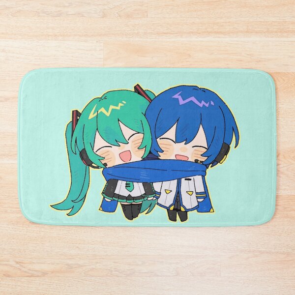 Item preview, Hatsune Miku and Kaito share a tender hug with a scarf designed and sold by loveiscosmic.