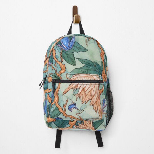 Item preview, Ethereal Wetland Harmony: Herons and Blue Frogs Pattern designed and sold by dcohea.