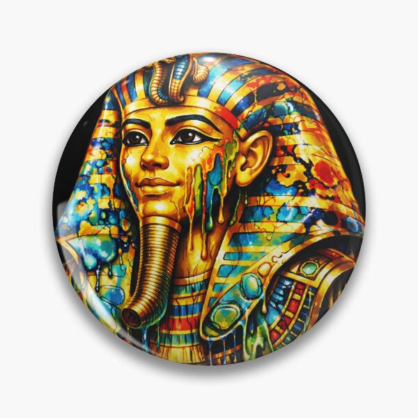 Item preview, Melting Golden Tutankhamun Mask – Liquid Gold Pharaoh Ancient Egypt Art designed and sold by GulfSignature.