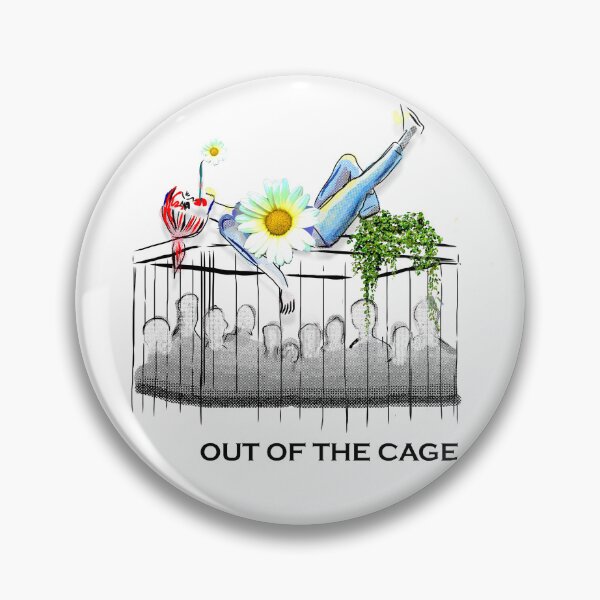 Item preview, Out of the Cage – Symbolic Freedom Art with Daisy Figure designed and sold by ChiaraPagani.