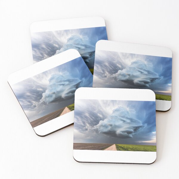 Item preview, Massive Supercell Storm Over Country Road – Dramatic Midwestern Tornado Alley Photography designed and sold by JohnManuelPhoto.