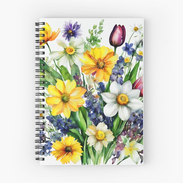 Item preview, Easter Yellow And Blue Springtime Vibrant Flowers Art designed and sold by DEC02.
