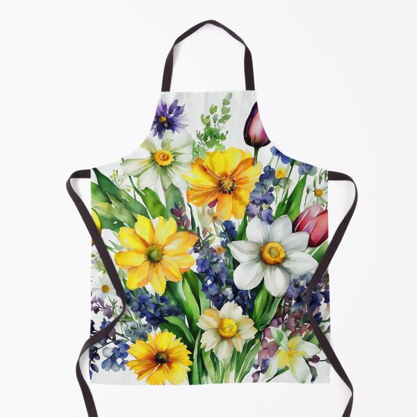 Item preview, Easter Yellow And Blue Springtime Vibrant Flowers Art designed and sold by DEC02.