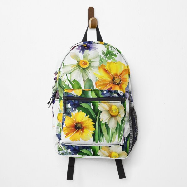 Item preview, Easter Yellow And Blue Springtime Vibrant Flowers Art designed and sold by DEC02.