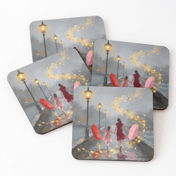 Item preview, Mother & Daughter Walking in the Rain designed and sold by AnotherPeggy.