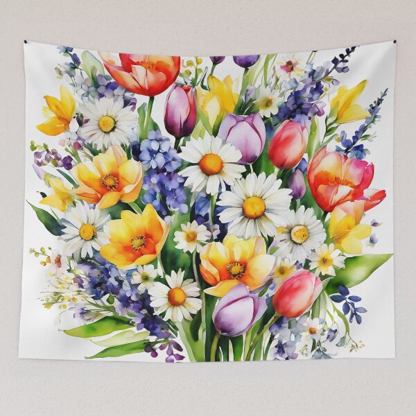 Item preview, Easter Flowers Colorful Chic Bouquet Digital Design Art designed and sold by DEC02.