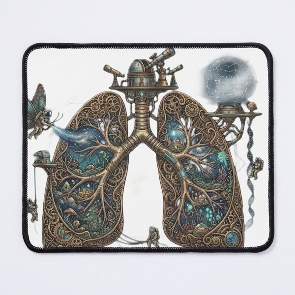 Item preview, Steampunk Biological Lungs Gears Mechanical Art designed and sold by JeevanStickers.