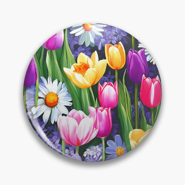 Item preview, Easter Springtime Pink, Purple and Red Flowers Art designed and sold by DEC02.