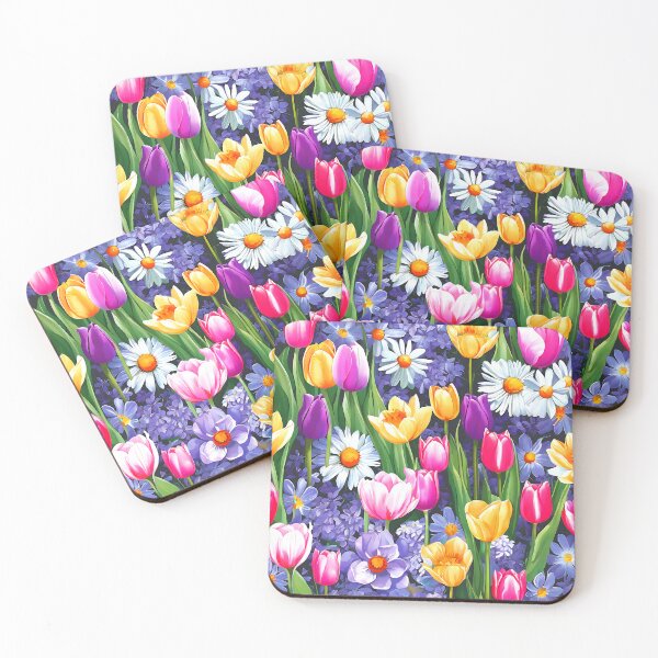 Item preview, Easter Springtime Pink, Purple and Red Flowers Art designed and sold by DEC02.
