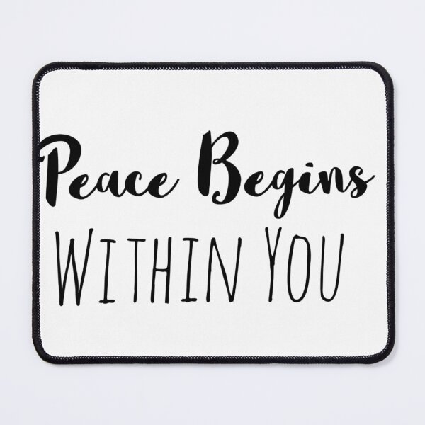 Item preview, Peace Begins Within You – Calmness Affirmation designed and sold by Camila Ardila.