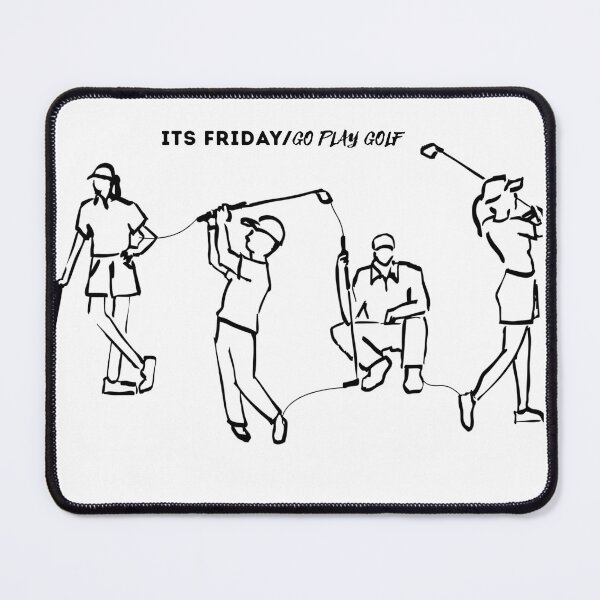 Item preview, Creative 'It's Friday, go play golf' typography illustration golf design. designed and sold by QuietTeeClub.