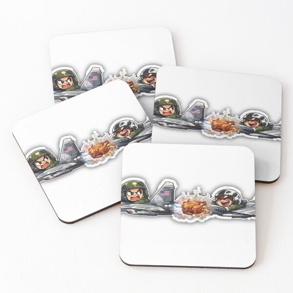 Item preview, Fighter Jet Chicken Strike - Funny Military Food Sticker designed and sold by sabarinath3421.