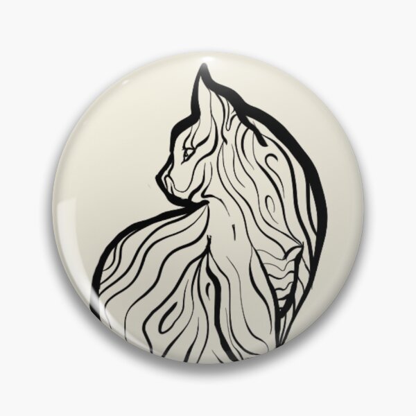 Item preview, Sitting Cat Flowing Line Art | Minimalist Household Animal Design designed and sold by Digital Vector GB.