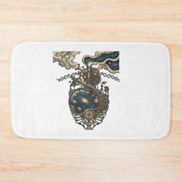 Item preview, Cosmic Steampunk Heart Mechanical Universe Gear designed and sold by JeevanStickers.
