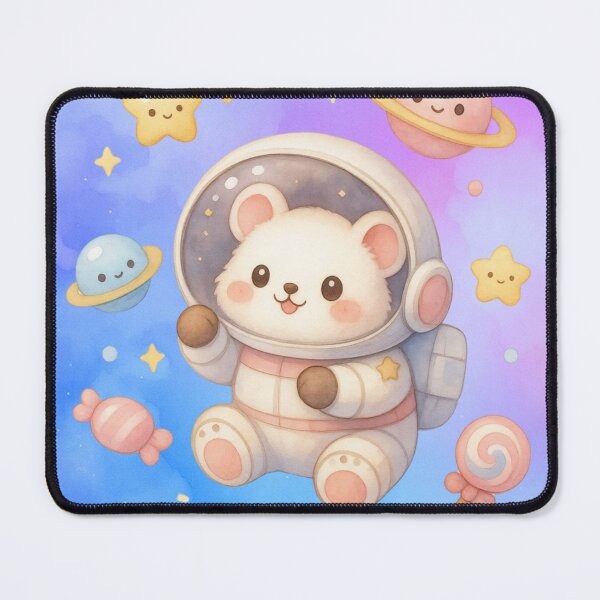 Item preview, Cute Polar Bear Astronaut – Kawaii Pastel Space Galaxy Art designed and sold by p-frosty-design.