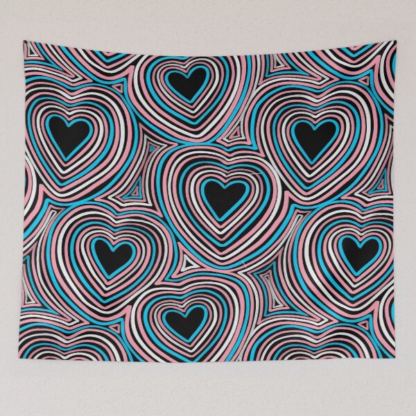 Item preview, Trans Pride Heart Doodles designed and sold by Don-A-Hue.
