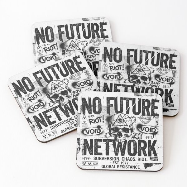 Item preview, NO FUTURE NETWORK - Underground Streetwear Skull Graphic designed and sold by HumanCreator.
